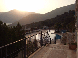 Pool sunset